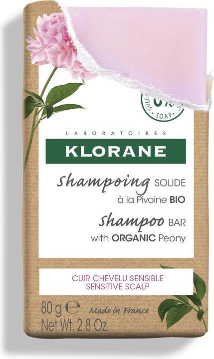 Produktbild Klorane Beruhigendes festes Shampoo mit BIO-Pfingstrose (77.14 ml, Festes Shampoo)