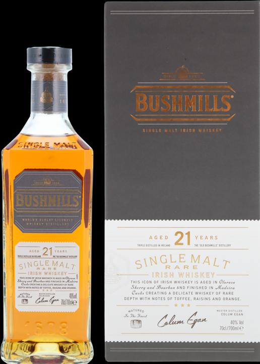 Actual product image Bushmills 21 Y.O. Madeira Finish (Irish whiskey)