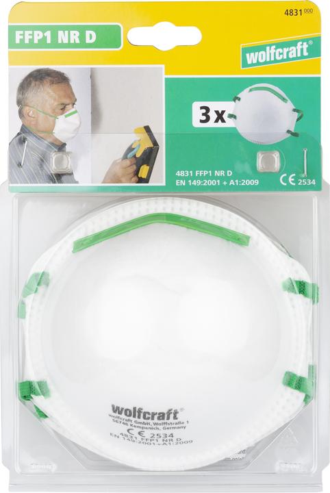 Image du produit wolfcraft Masque respiratoire FFP1 NR D (FFP1, 3 x)