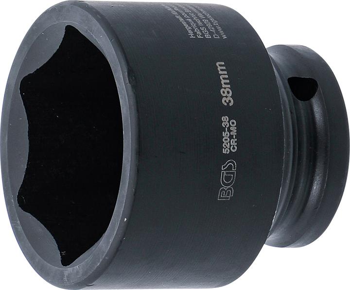 Actual product image BGS Impact Socket, Hexagon 12.5 mm (1/2") Drive 38 mm (38 mm)