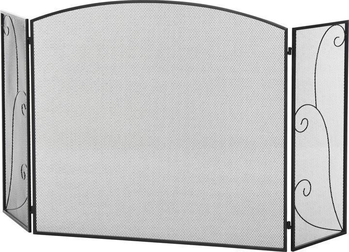 Actual product image Homcom Fireplace grille with three panels (132.5 x 76.5 cm)