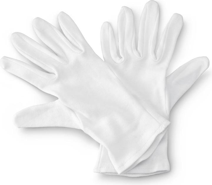 Hama Gants en coton, taille M, 1 paire, blanc (M)