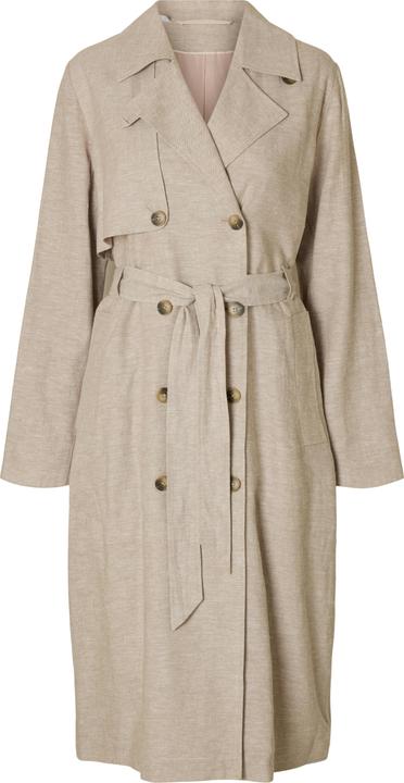 Produktbild Selected Femme Zweireihiger Leinenmix Trenchcoat (34)