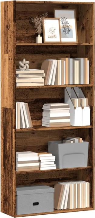 Produktbild VidaXL Bücherregal Bücherschrank Standregal Raumteiler Wandregal Altholz-Optik (80 x 30 x 189 cm)