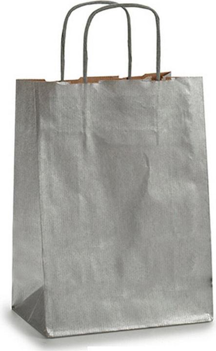 Produktbild Pincello Papiertaschen Silberfarben (18 x 8 x 31 cm) (25 Stück) (Geschenktüte, 25 x)