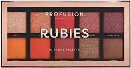Profusion Eyeshadow Palette paleta 10 cieni do powiek Rubies (and Crimson, Red, Coral)