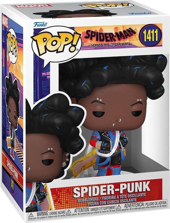 Image du produit Funko Spiderman Across the Spider-Verse POP! figurine vinyle Spider-Punk(UN) 9 cm