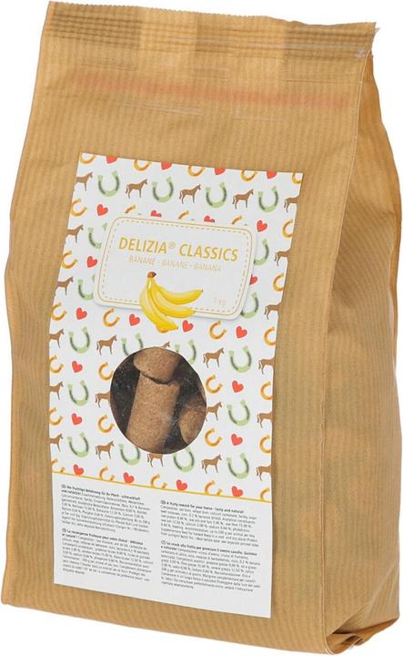 Actual product image Kerbl Delizia Classics Banana - Horse snacks - 1 kg (1 x, 1000 g)