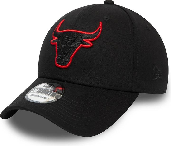 New Era 39Thirty Stretch Cap - OUTLINE Chicago Bulls - M/L (M/L)