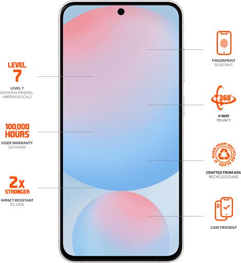 Image du produit Eiger Mountain Glass Black Edge 360 (1 pièce(s), Samsung Galaxy S25)