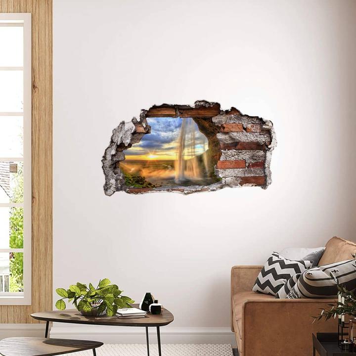 Produktbild Trenddeko 3D Seljalandsfoss Wasserfall (120 x 65 cm)