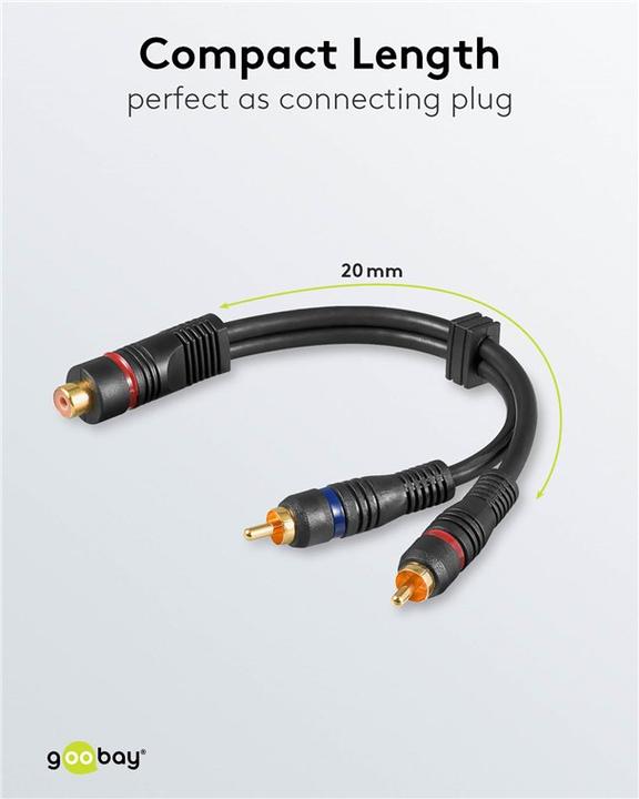 Produktbild Goobay Audio Y-Adapterkabel stereo, OFC (0.20 m)
