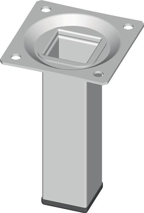 Image du produit Element-System Pied de meuble blanc 25 x 25 mm hauteur 150 mm Plaque à visser