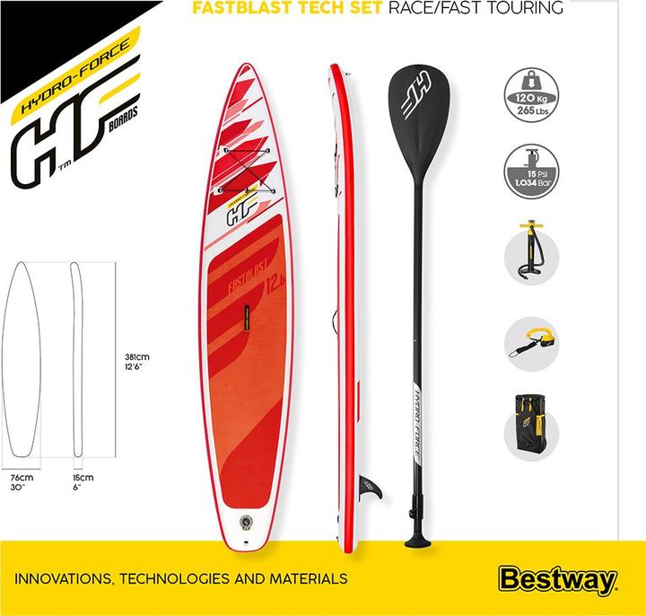 Actual product image Bestway HF SUP Set Fastblast Tech 381x76x15cm (10'8")