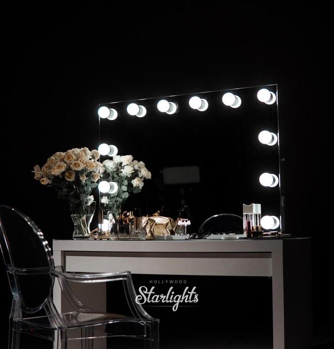 Actual product image Hollywood Starlights Make-up mirror (100 x 70 cm)