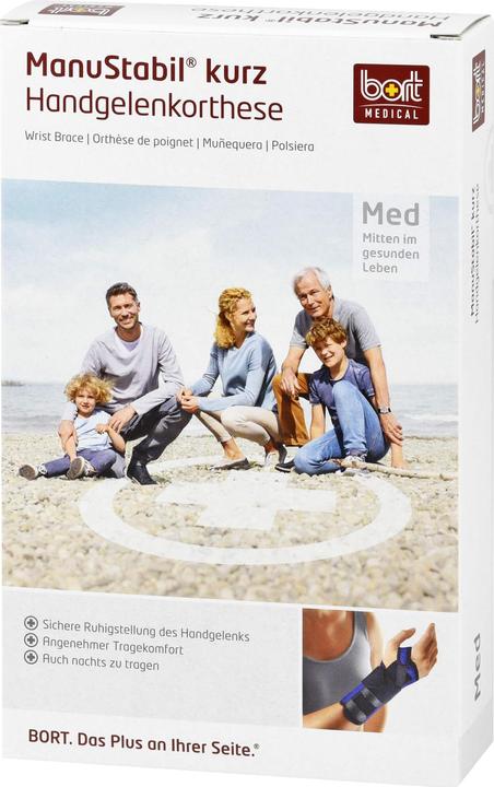 Produktbild Bort Medical ManuStabil Handgelenkbandage M-19cm rechts grau (M)