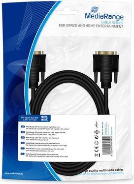 Immagine prodotto MediaRange Cavo di collegamento DVI 2x DIV 24+1 poli (2 m, DVI)