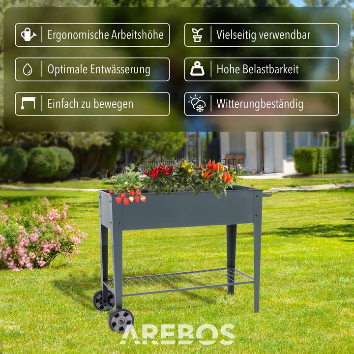 Image du produit Arebos Hochbeet mit Rädern