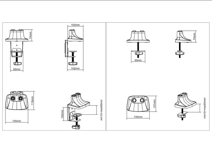 Actual product image Multibrackets M Deskmount (Table, 27")