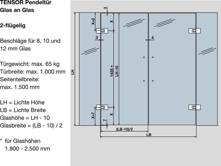 Produktbild Dormakaba Pendeltürbänder TENSOR