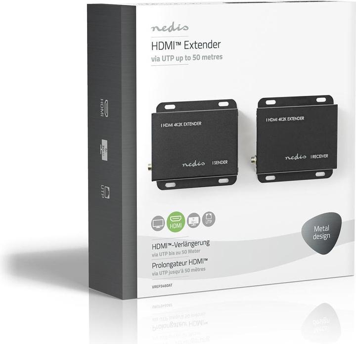Immagine prodotto Nedis Estensore HDMI|Sopra CAT6|fino a 50,0 m|4Ka30Hz|10,2 Gbps| (1 m, HDMI)