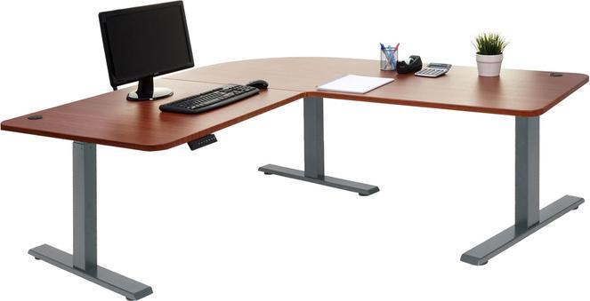 Immagine prodotto Swisshandel24 Scrivania ad angolo, scrivania per computer, regolabile elettricamente in altezza 178x178cm 84kg (178 x 178 cm)