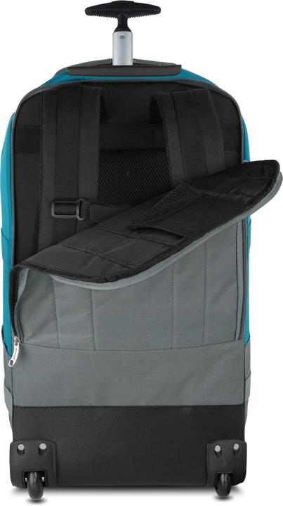 Produktbild Normani Reisetasche „Melano“ mit Rucksackfunktion und Regenüberzug Grau/Petrol (60 l, M (50 - 90l))