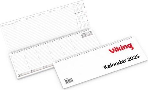 Produktbild Viking Tischkalender 6594111 2025 1 Woche/2 Seiten Pappe, Papier Weiss 34 Ringe (Deutsch)