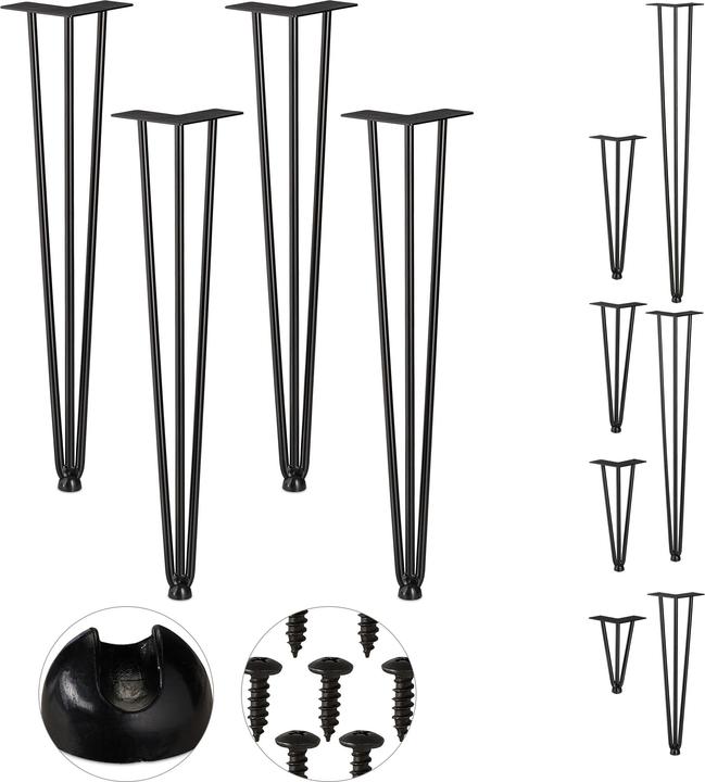 Produktbild Relaxdays Hairpin Tischbein 4er Set