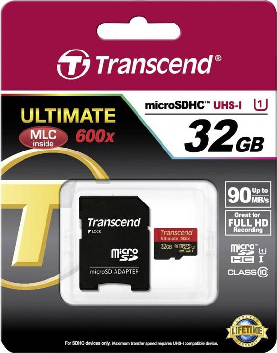 Productafbeelding Transcend Ultieme (32 GB, microSDHC, U1, UHS-I)