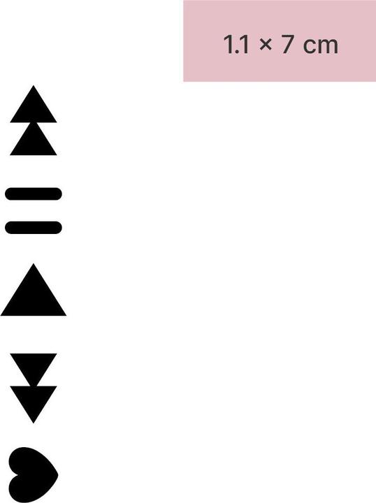 Produktbild minink Temporäres Tattoo – Herz und Musiktasten