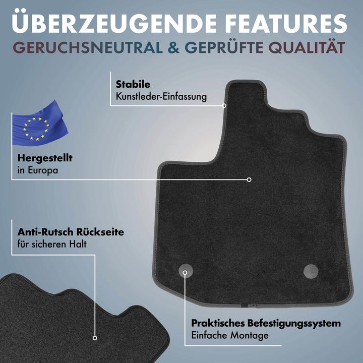 Produktbild Walser Premium Fussmatten für Renault Master (Führerhaus) BJ 04/2010 - heute (1 Fussmatte)