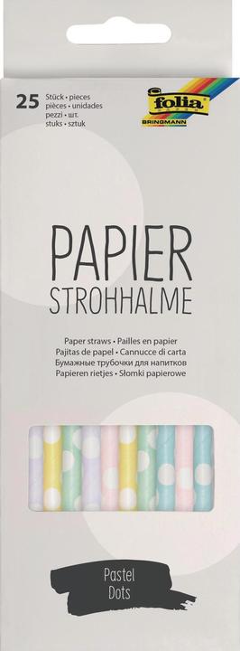 Image du produit Folia Pailles de papier, points de pastel, 25 pièces (25 x)