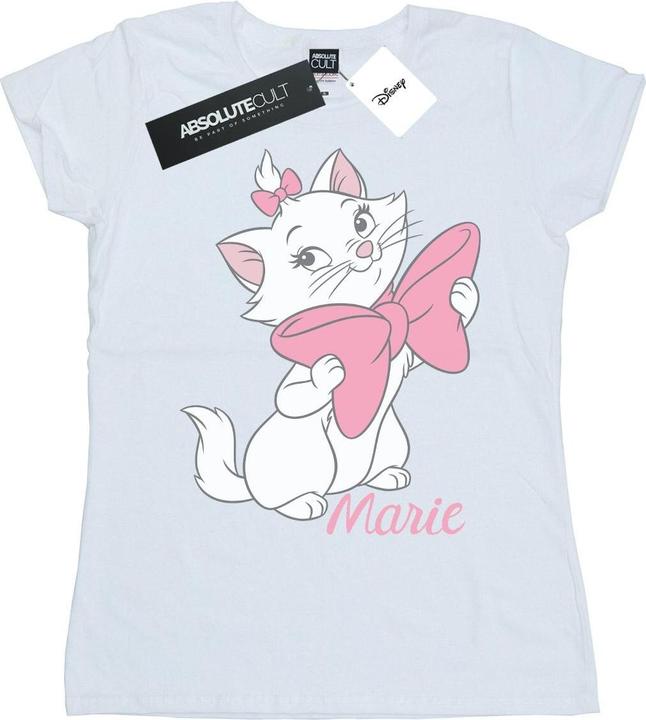 Actual product image Disney Womens/Ladies Aristocats Marie Bow Cotton T-Shirt (XXL)