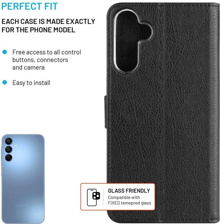 Actual product image Fixed Opus for Samsung Galaxy A15/A15 5G, black (Samsung Galaxy A15 5G)