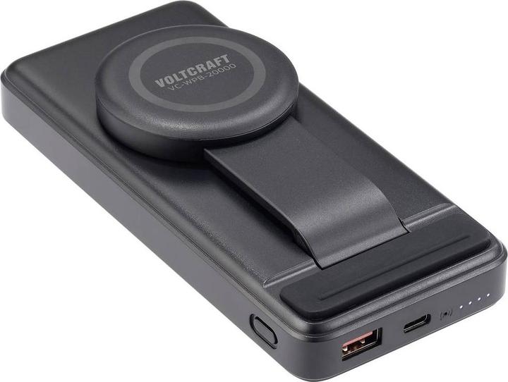 Image du produit Voltcraft VC-WPB-20000 Powerbank 20000 mAh Qi Wireless Charging, Power Delivery Li-Ion noir Stat (20000 mAh)