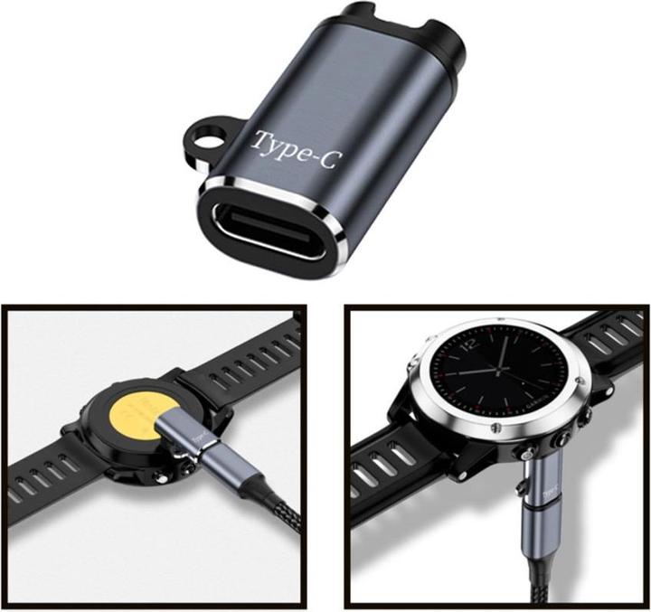 Deltalabs Garmin Smart Watch Ladeanschluss Adapter Konverter mit USB C Anschluss