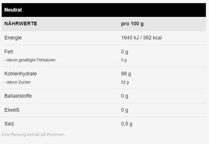 Valori nutrizionali e ingredienti Win Force Winforce CHO MAXX (Neutro, 1 pz., 1200 g)