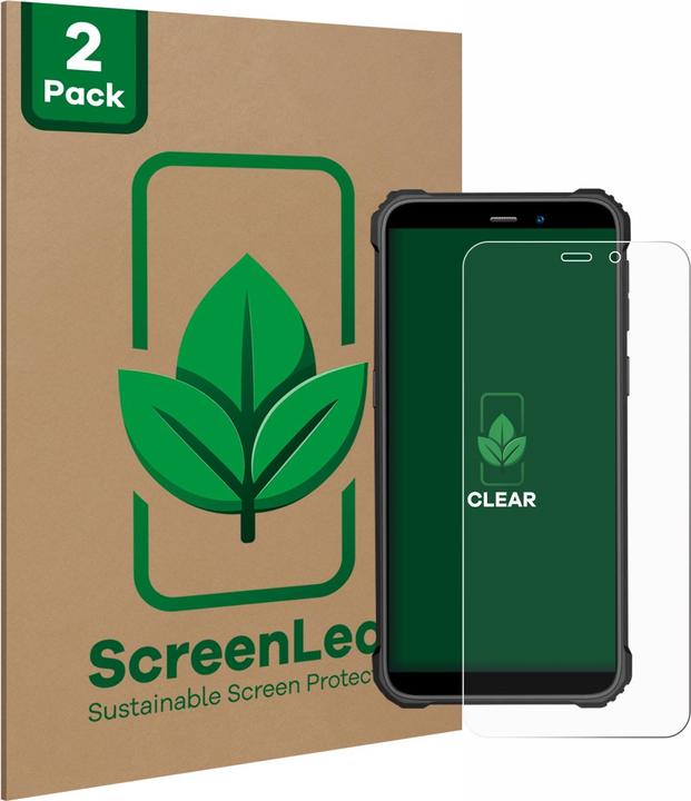 Actual product image ScreenLeaf Screen Protector sustainable Screen Protection, clear, anti-scratch (2 Piece, LG G2)