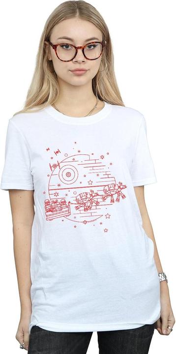 Immagine prodotto Star Wars Death Star Sleigh Maglietta Ampia Donna (XXL)