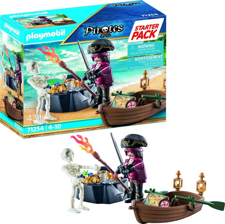 Produktbild Playmobil Starter Pack Pirat mit Ruderboot (71254, Playmobil Pirates)