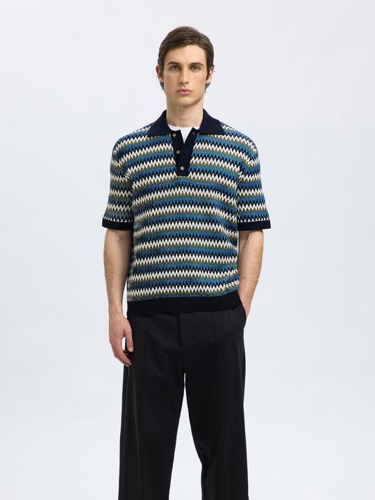 Produktbild Selected Homme Kurzärmeliges Polohemd aus Strick (M)