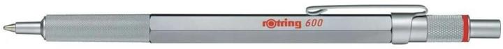 Actual product image Rotring 600 Gel Pen | 0.55 mm | Black Ink | Silver Metal Body Pen | Non-Slip Knurled Grip & Hexagonal Ba... (Black-Silver, 1 x)
