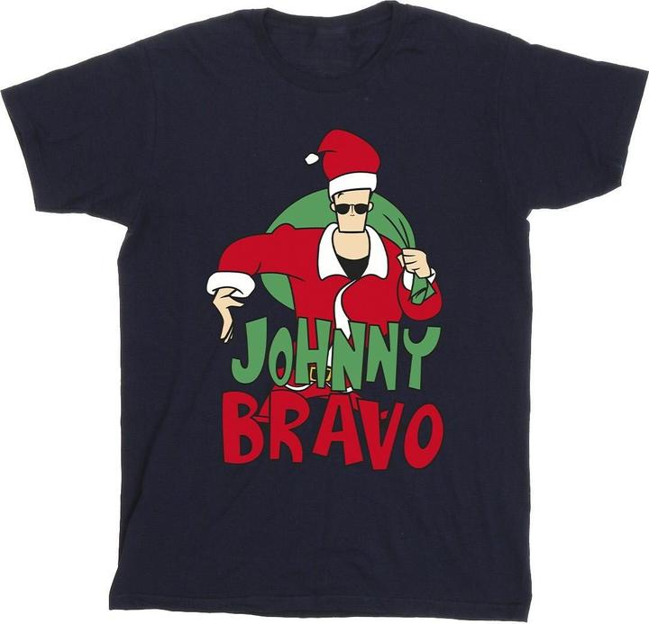 Actual product image Johnny Bravo Mens Johnny Christmas T-Shirt (M)