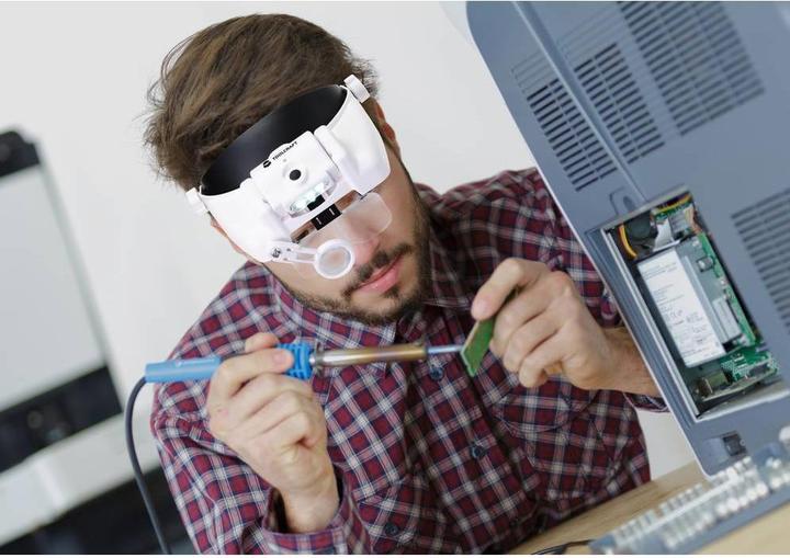 Produktbild Toolcraft Wiederaufladbare LED-Stirnbandlupe