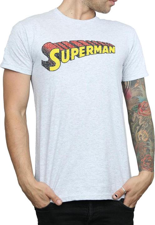 Actual product image Mens Superman Telescopic Crackle Logo T-Shirt (3XL)