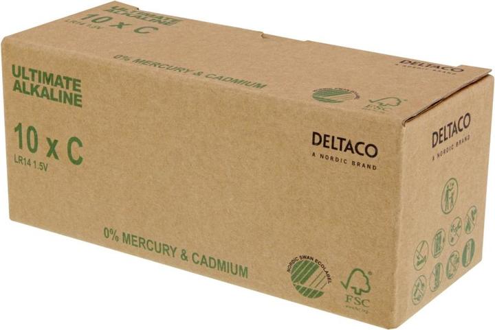 Deltaco Ultimate Alkaline batteries, L (10 pcs., C)