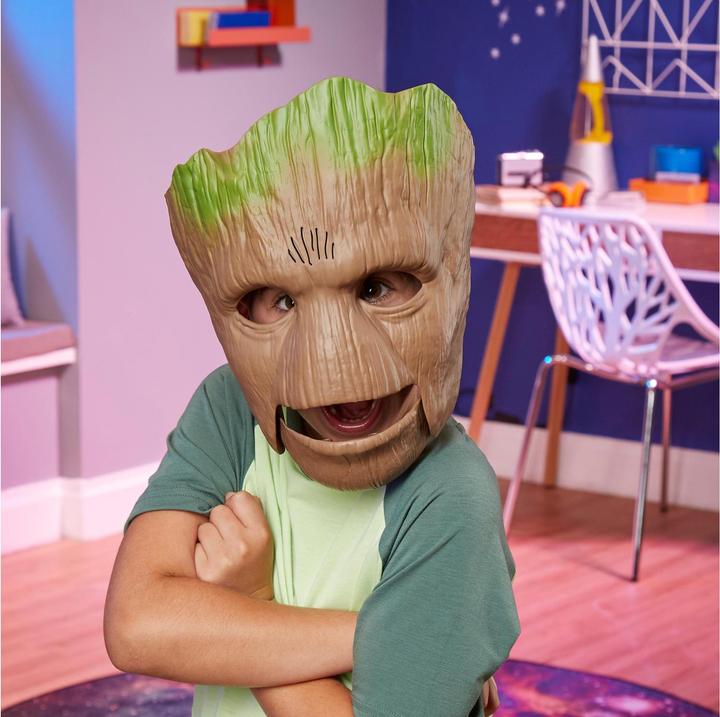 Actual product image Hasbro Marvel Guardians of the Galaxy Vol. 3 Groot Role Play Mask, Talking Groot Mask, Superhero Ma