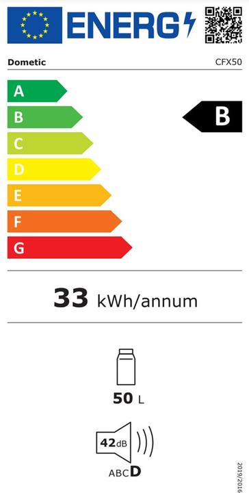 Energy Label Dometic CFX 50 cooler (46 l)