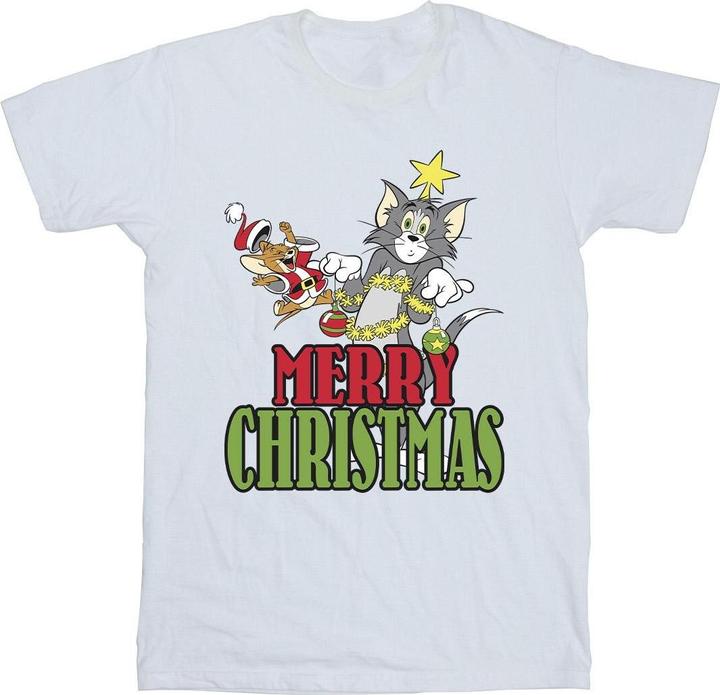 Immagine prodotto Tom & Jerry Merry Christmas Baubles Maglietta Uomo (L)